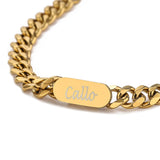 Stainless Steel Personalized Name Pendant Necklace for Men