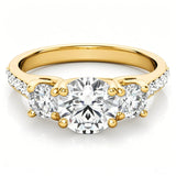 10K Gold 14K Gold 18K Gold Round Cut Moissanite Engagement Ring