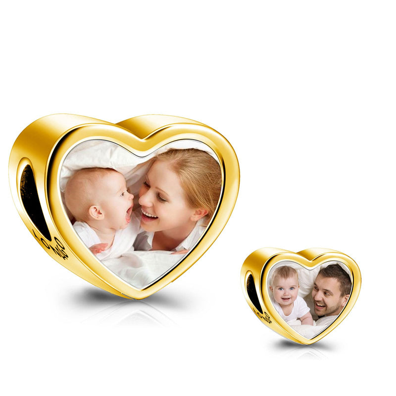 Sterling Silver Personalized Photo Charm Beads