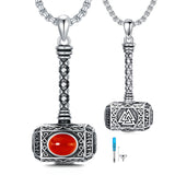 Sterling Silver Thors Hammer Urn Necklace for Ashes