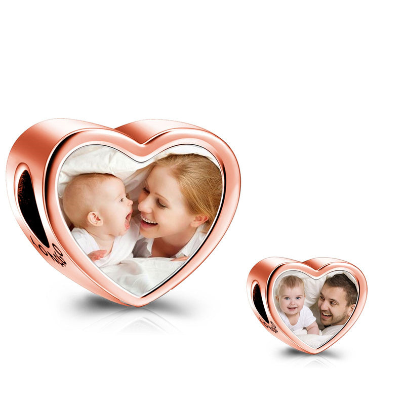 Sterling Silver Personalized Photo Charm Beads
