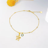 Sterling Silver Personalized Filigree Turtle Orca Whale Single Layer Anklet Bracelet