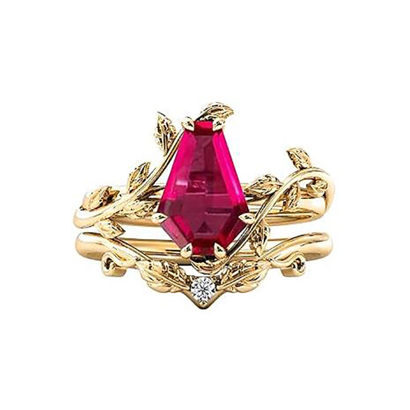 Sterling Silver Coffin Shap Vintage Gemstone Set Engagement Ring