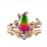 Sterling Silver Coffin Shap Vintage Gemstone Set Engagement Ring