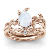 Sterling Silver Natural Moss Agate Blue Sandstone Opal Set Ring