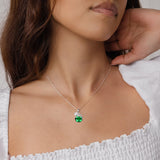 Sterling Silver Birthstone Cat Pendant Necklace