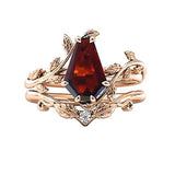 Sterling Silver Coffin Shap Vintage Gemstone Set Engagement Ring