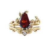 Sterling Silver Coffin Shap Vintage Gemstone Set Engagement Ring