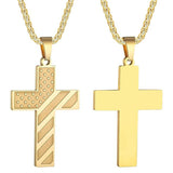 Stainless Steel Inspirational Bible Verse American Flag Pendant Necklace for Men