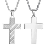 Stainless Steel Inspirational Bible Verse American Flag Pendant Necklace for Men