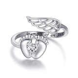 Sterling Silver Miscarriage Mother Loss of Pregnancy Ring Losing Child for Women