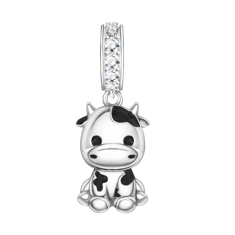 Sterling Silver Cow Charm Beads