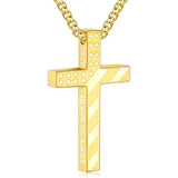 Stainless Steel Bible Verse Religious Cross Necklace for Men