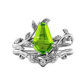 Sterling Silver Coffin Shap Vintage Gemstone Set Engagement Ring