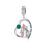 Sterling Silver Father Daughter Mother Daughter Charm Beads