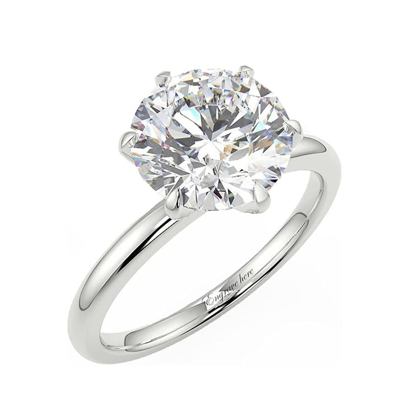 2ct 10K/14K/18K Gold Round Pear Oval Princess Cut Moissanite Engagement Ring