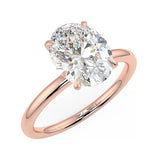 2ct 10K/14K/18K Gold Round Pear Oval Princess Cut Moissanite Engagement Ring