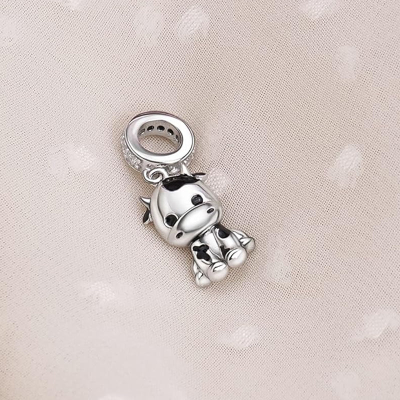 Sterling Silver Cow Charm Beads