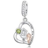 Sterling Silver Father Daughter Mother Daughter Charm Beads