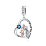 Sterling Silver Father Daughter Mother Daughter Charm Beads