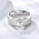 10K Gold 14K Gold 18K Gold Round Shaped Moissanite Couple & Round Ring for Men