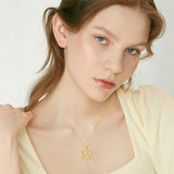 14k Gold Birth Flower Pendant Necklace