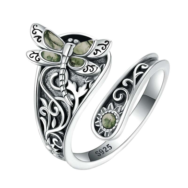 Sterling Silver Oxidized Dragonfly Butterfly Hummingbird Sea Turtle Anchor Cross Tree of Life Sunflower Spoon Ring