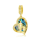 10K Gold 14K Gold 18 K Gold Father Daughter Charm Beads