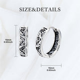 Sterling Silver Vintage Filigree Hoop Earrings