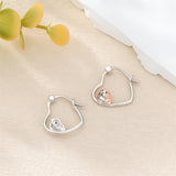 Sterling Silver Guinea Pig Hoop Earrings