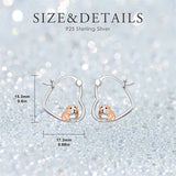 Sterling Silver Guinea Pig Hoop Earrings