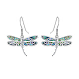 Sterling Silver Big Dragonflies Dangle  Earrings