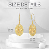 Sterling Silver  Bee Dangle Earrings