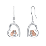 Sterling Silver Guinea Pig Dangle Drop Earrings