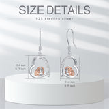 Sterling Silver Guinea Pig Dangle Drop Earrings