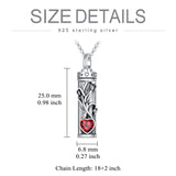 Sterling Silver 12 Birthstone Birth Flower  Urn Necklace for Ashes