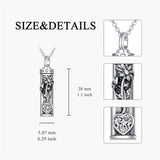 Sterling Silver 12 Birthstone Birth Flower  Urn Necklace for Ashes