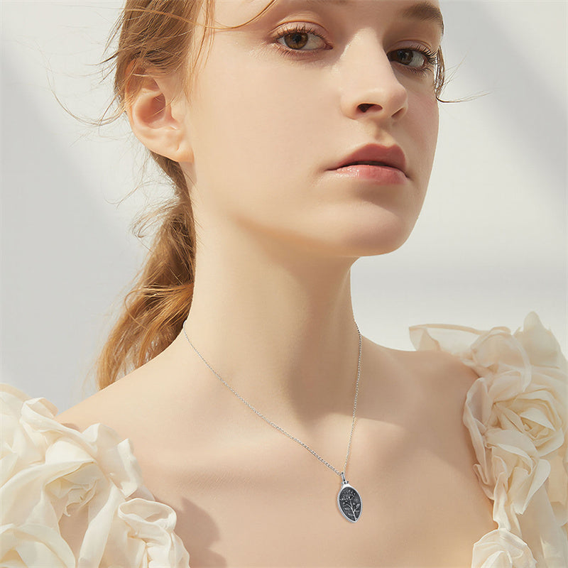 Sterling Silver 12 Month Birth Flower Urn Necklace for Ashes