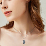 Sterling Silver 12 Month Birth Flower Urn Necklace for Ashes