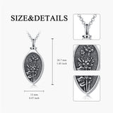 Sterling Silver 12 Month Birth Flower Urn Necklace for Ashes