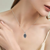 Sterling Silver 12 Month Birth Flower Urn Necklace for Ashes