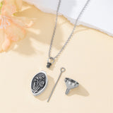 Sterling Silver 12 Month Birth Flower Urn Necklace for Ashes