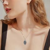 Sterling Silver 12 Month Birth Flower Urn Necklace for Ashes