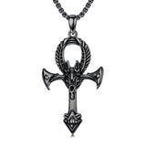 Sterling Silver  Ankh_Anubis Protection Pendant Necklace