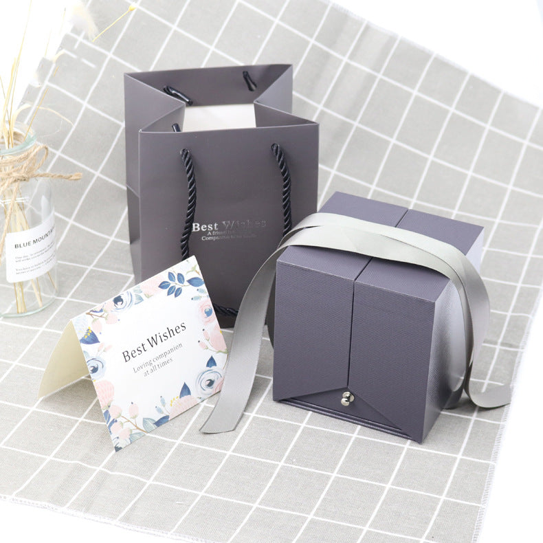 Grey Rose Jewelry Gift Box