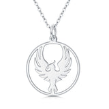 Sterling Silver Phoenix Pendant Necklace