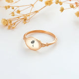 Sterling Silver Personalized Birth Flower Ring Wildflower Nature Ring
