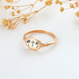 Sterling Silver Personalized Birth Flower Ring Wildflower Nature Ring