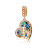 10K Gold 14K Gold 18 K Gold Father Daughter Charm Beads