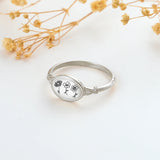 Sterling Silver Personalized Birth Flower Ring Wildflower Nature Ring